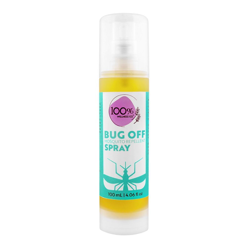 100% Wellness Co Bug Off Mosquito Repellent Spray, 100ml