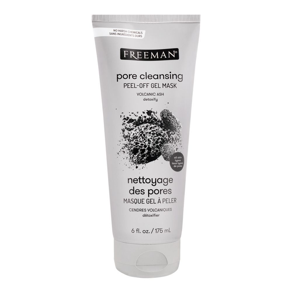 Freeman Pore Cleansing Detoxify Volcanic Ash Peel-Off Gel Mask, For All Skin Types, 175ml