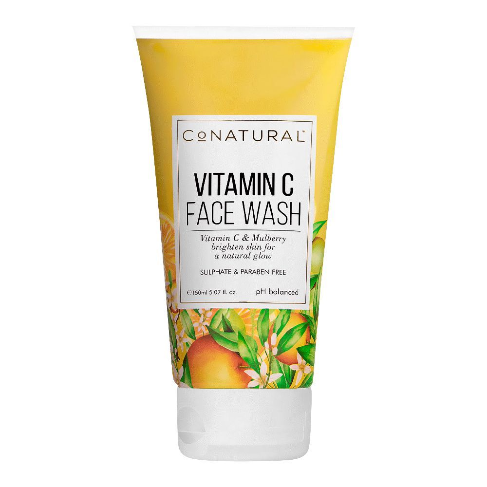 CoNatural Vitamin C Face Wash, Brightens Skin For A Natural Glow, 150ml