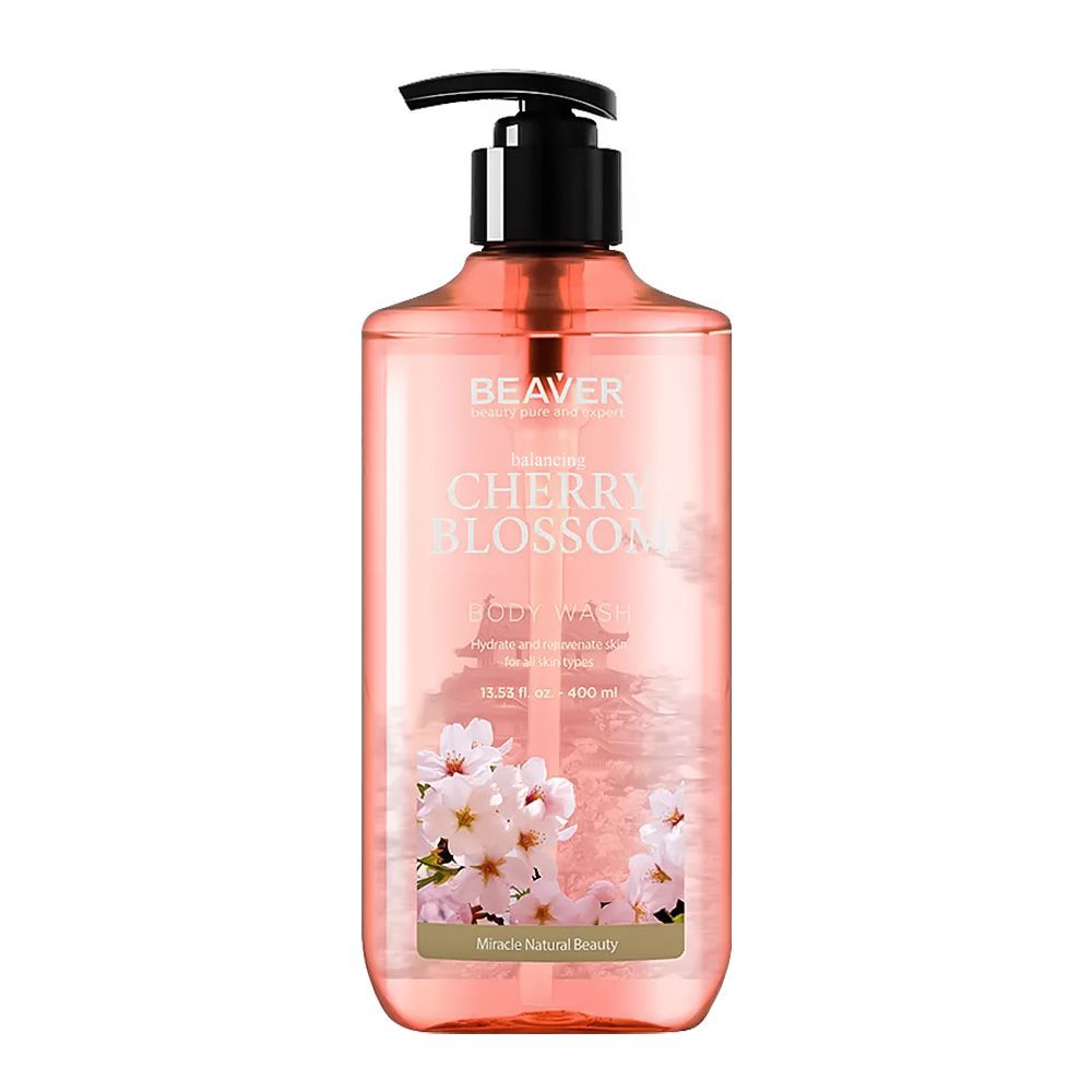 Beaver Balancing Cherry Blossom Body Wash, For All Skin Types, 400ml