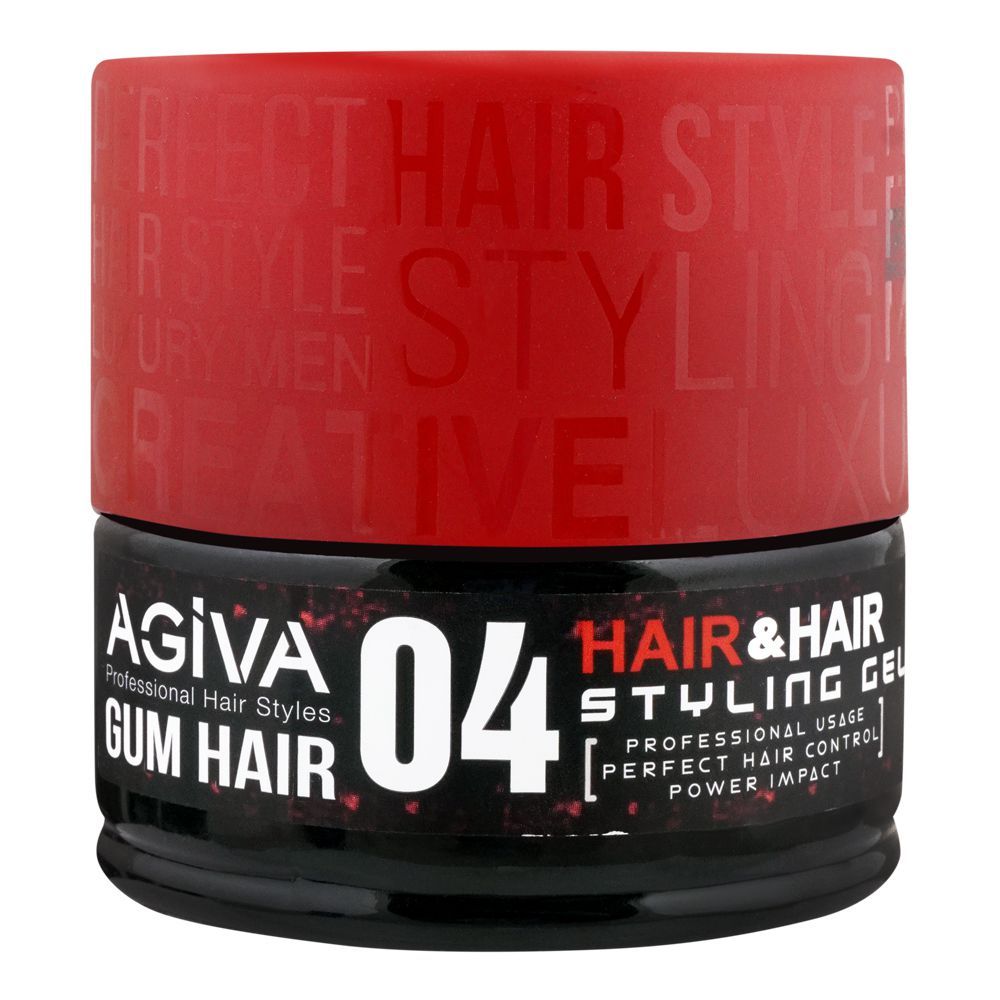 Agiva Professional Gum Hair, 04, Red Power, Hair & Hair Styling Gel, 200ml