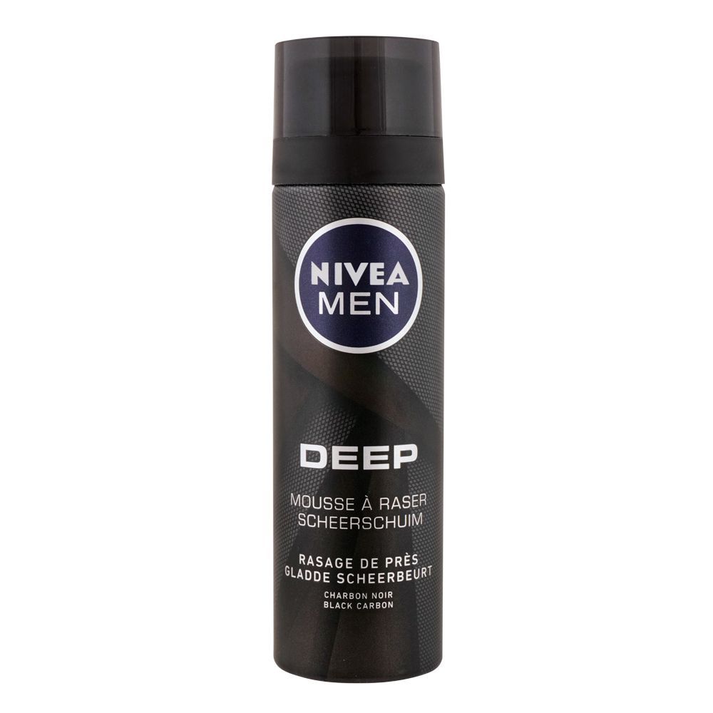 Nivea Men Deep Black Carbon Shaving Foam, 200ml