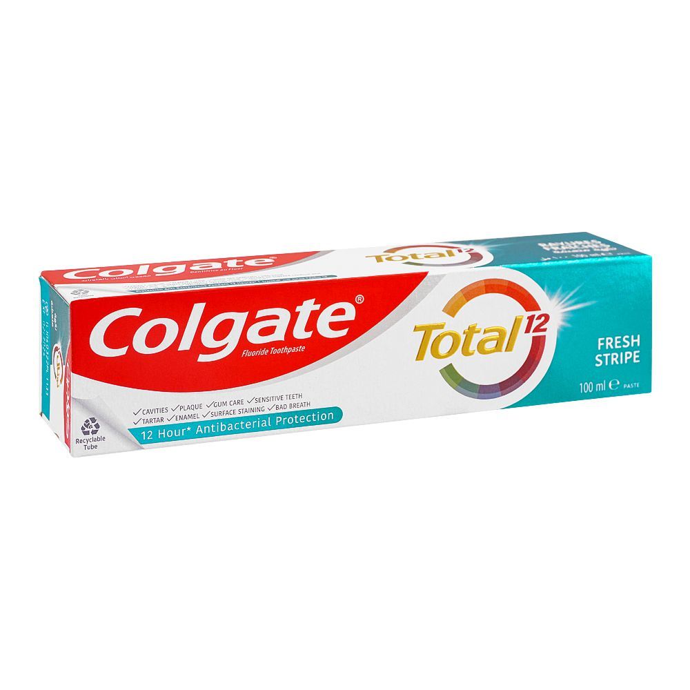 Colgate Total 12 Fresh Stripe Fluoride Toothpaste, 100ml