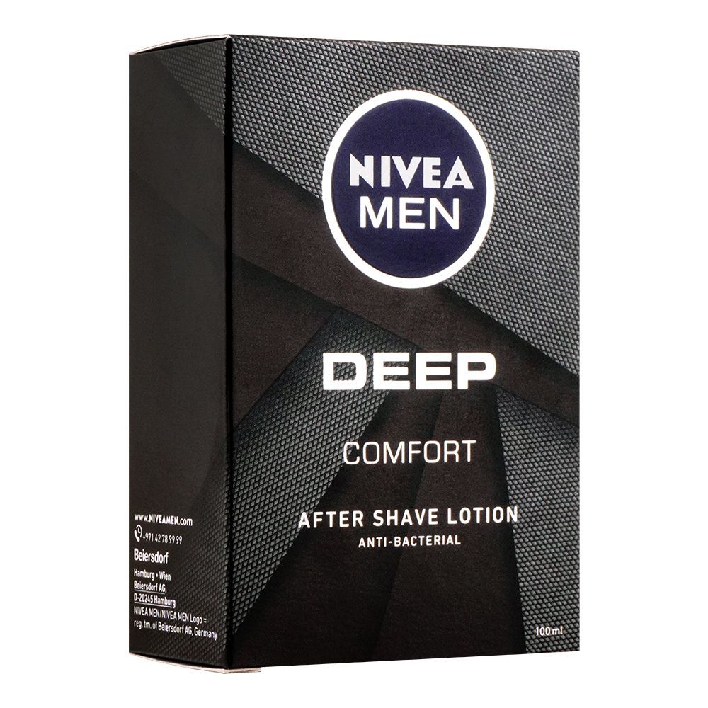 Nivea Men Deep Comfort After Shave Lotion, Anti-Bacterial, 100ml