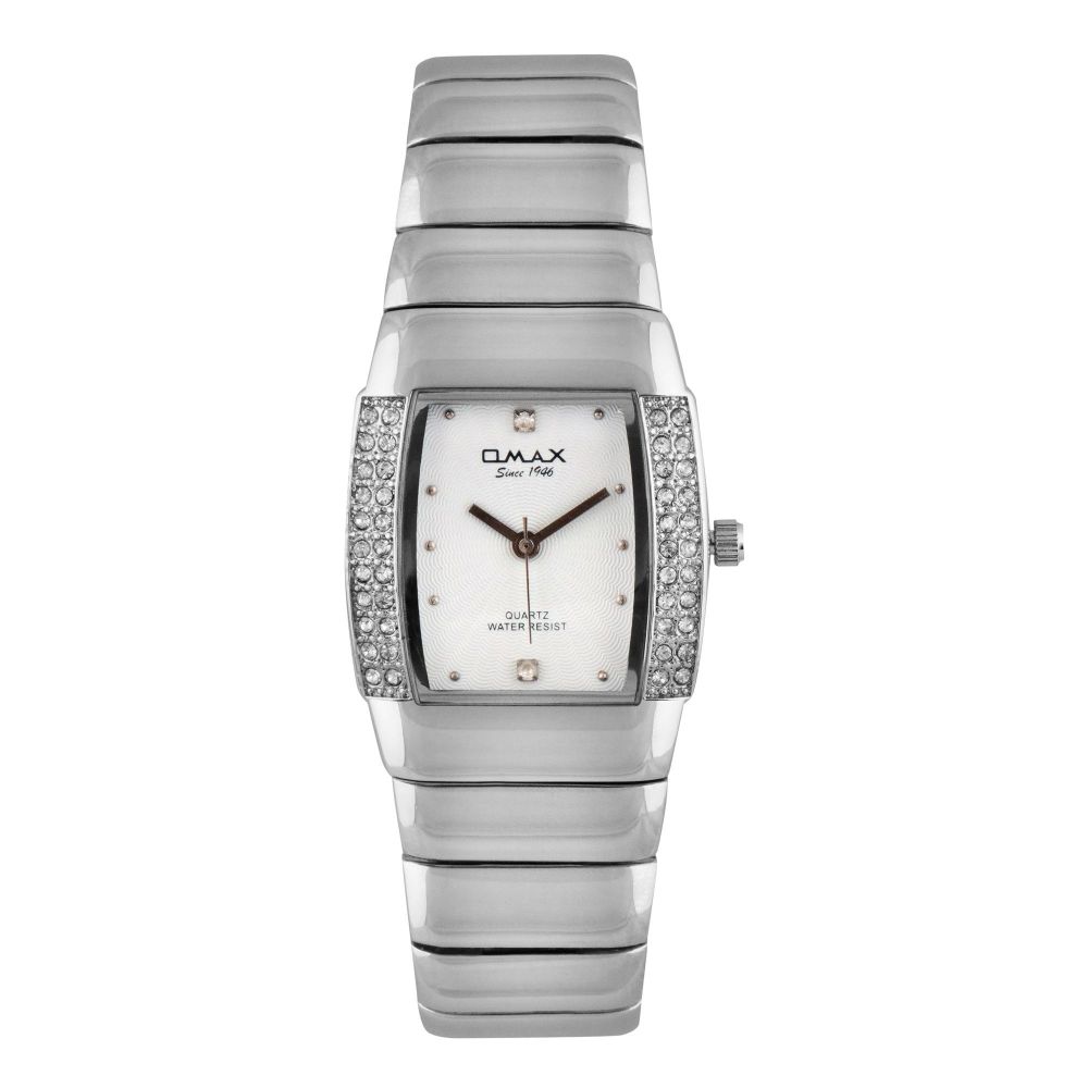 Omax Women's Quartz Designed Chrome Square Dial With Bracelet Analog Watch, JHS061P043