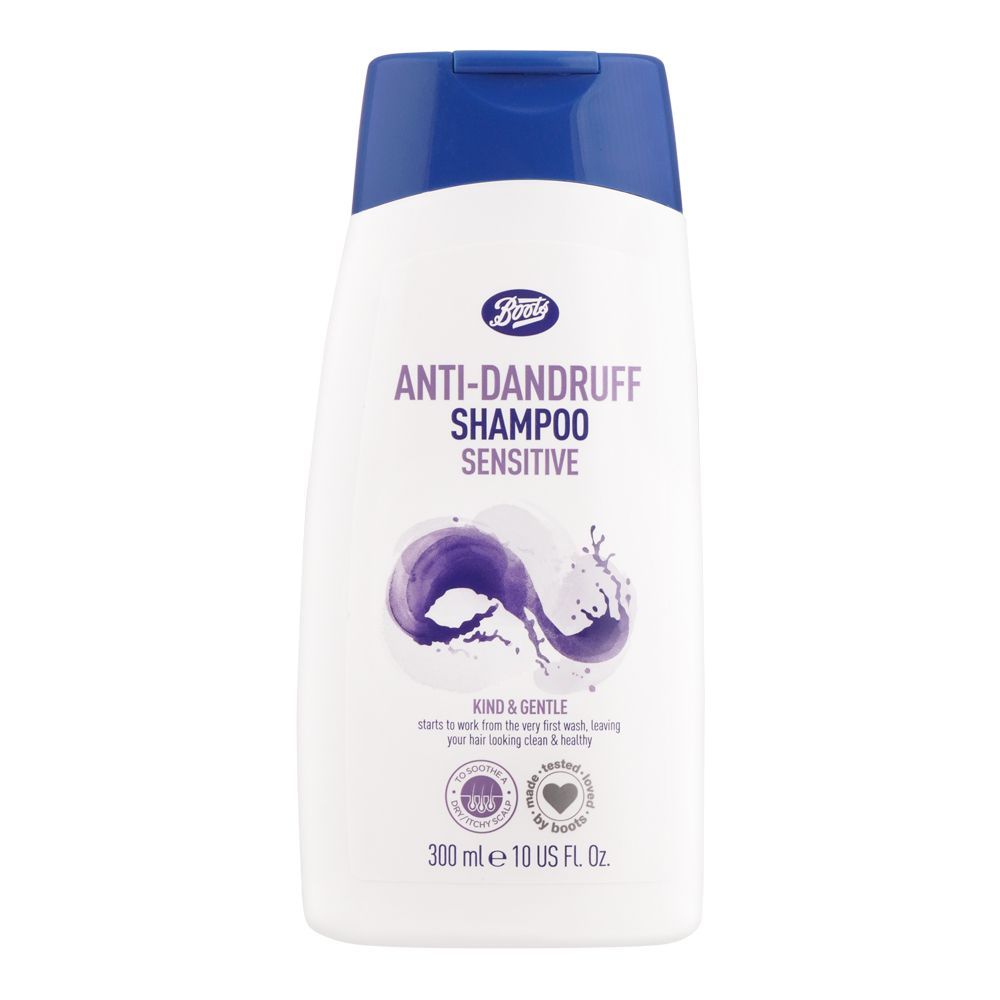 Boots Sensitive Anti-Dandruff Shampoo, For Flake Free Hair, 300ml