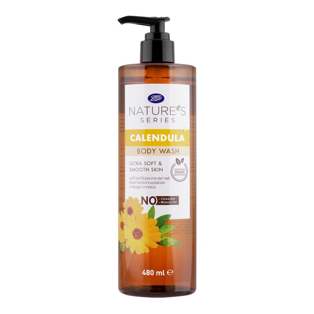 Boots Nature-Pack Series Calendula Ultra Soft & Smooth Skin Body Wash, 480ml