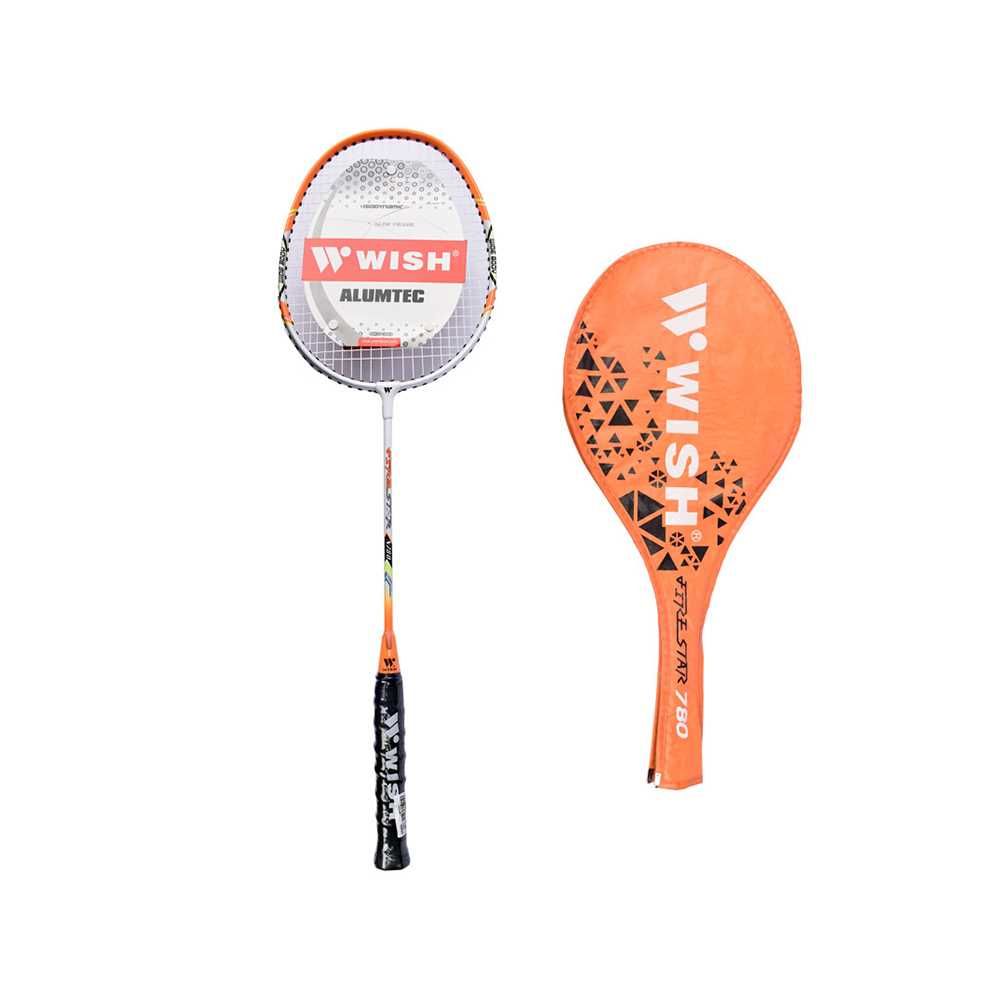 Wish Alumtec 550 Badminton Racket, Orange/White, 019813