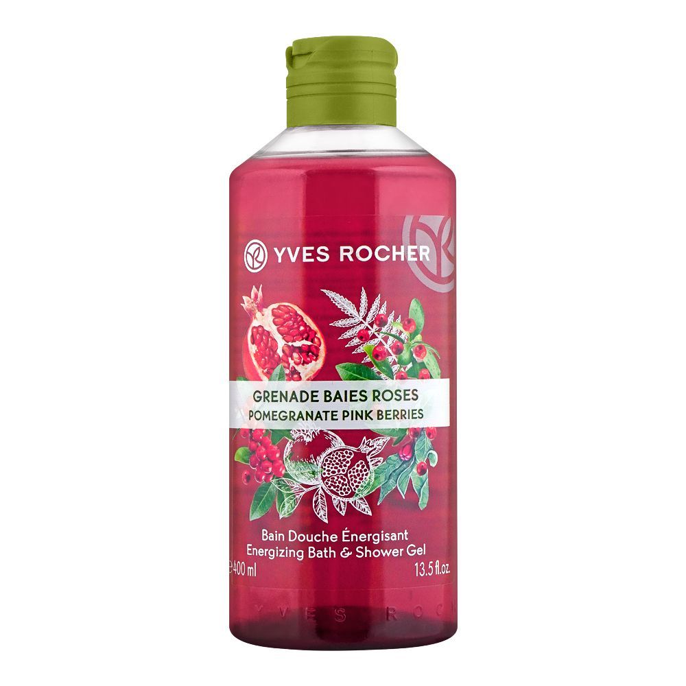 Yves Rocher Pomegranate Pink Berries Energizing Bath & Shower Gel, 400ml