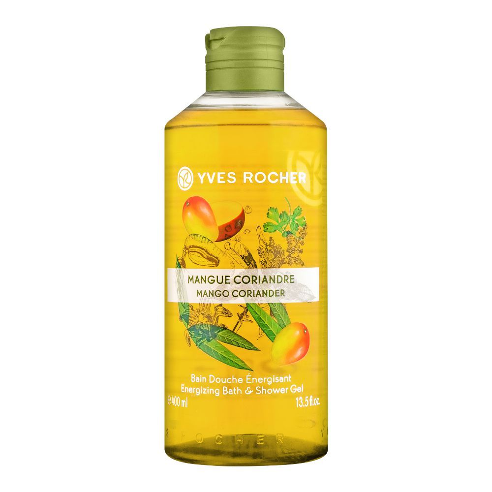 Yves Rocher Mango Coriander Energizing Bath & Shower Gel, 400ml