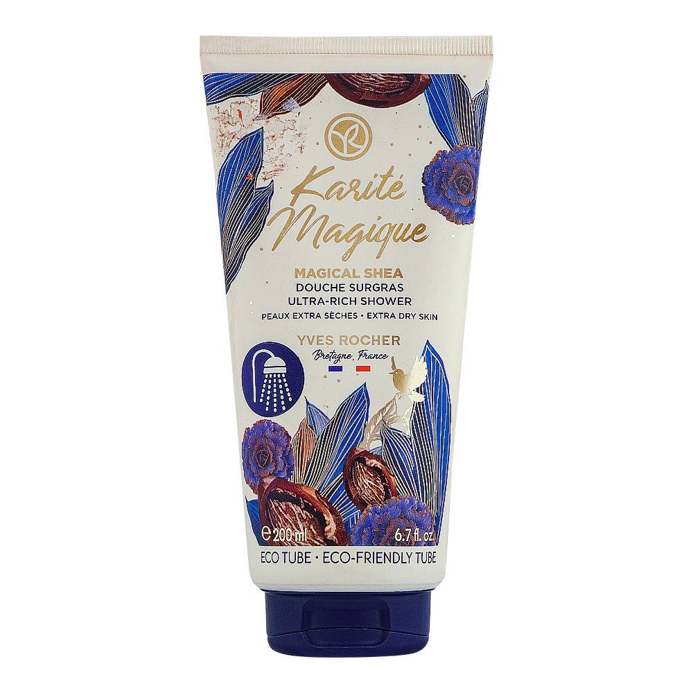 Yves Rocher Karite Magique Magical Shea Ultra-Rich Shower, For Extra Dry Skin, 200ml