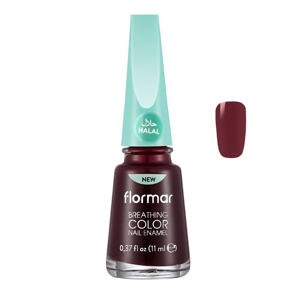 Flormar Breathing Color Nail Enamel, Burgundy, 11ml, 012