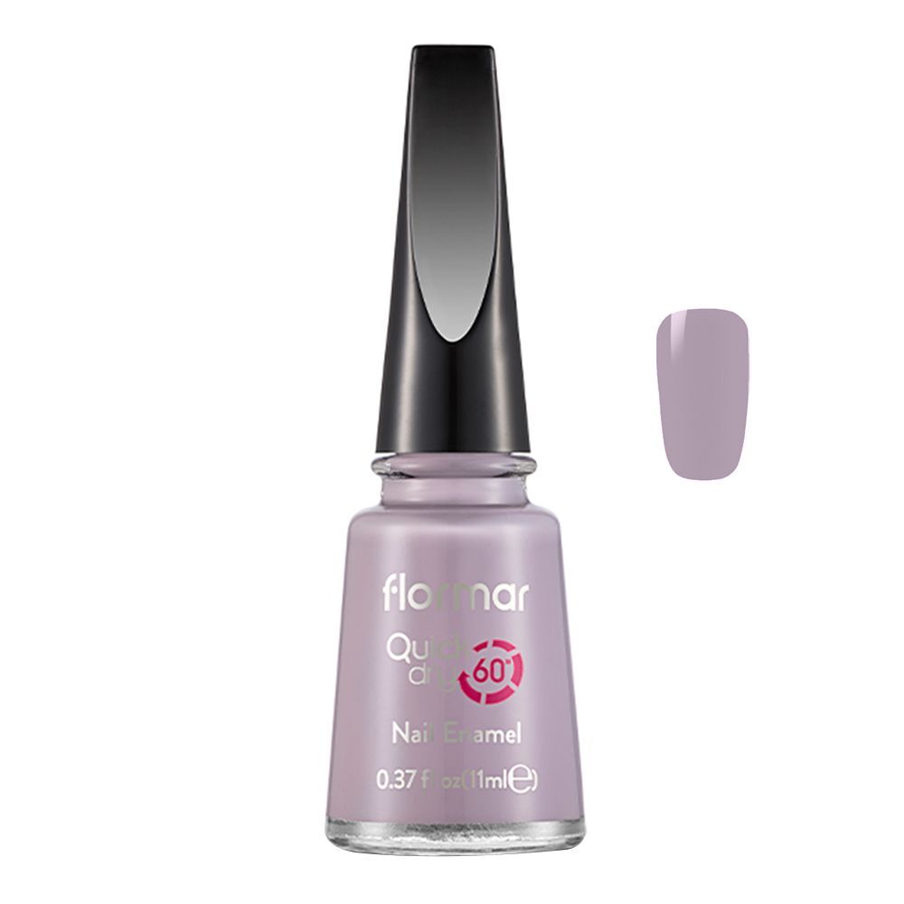 Flormar Quick Dry 60 Nail Enamel, Soft Lilac, 11ml, QD26