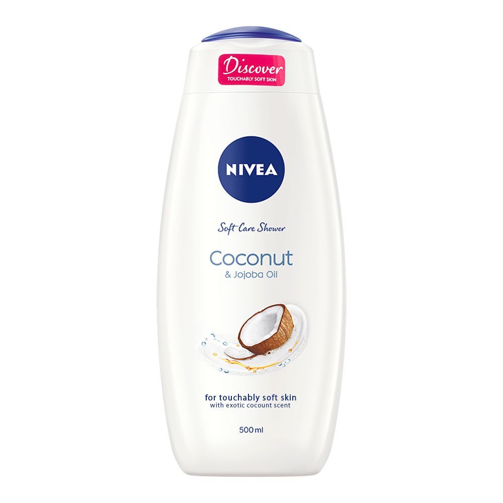 Nivea Coconut & Jojoba Oil Caring Shower Cream, For Touchably Soft Skin, 500ml