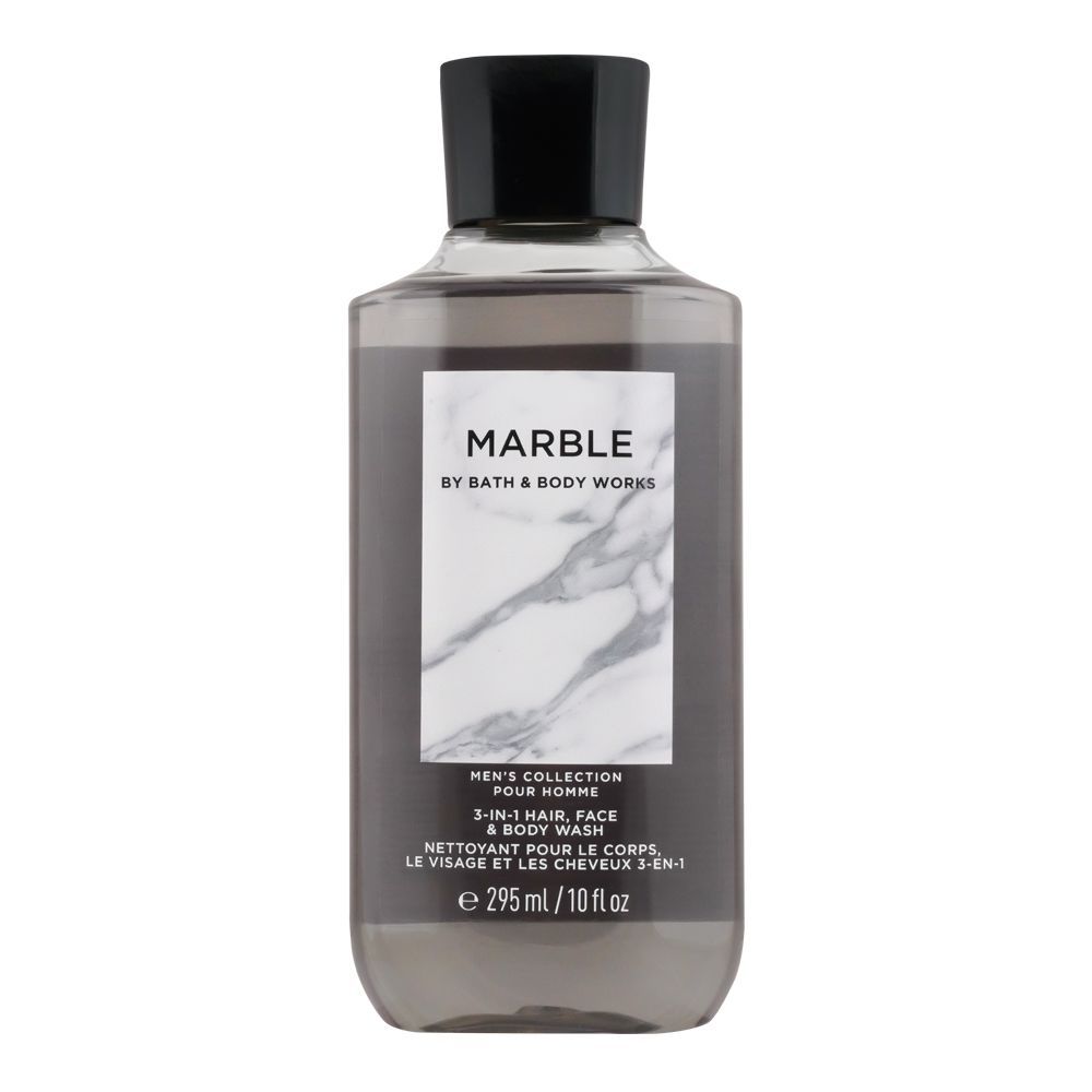 Bath & Body Works Marble Men's 3-In-1 Hair, Face & Body Wash, 295ml