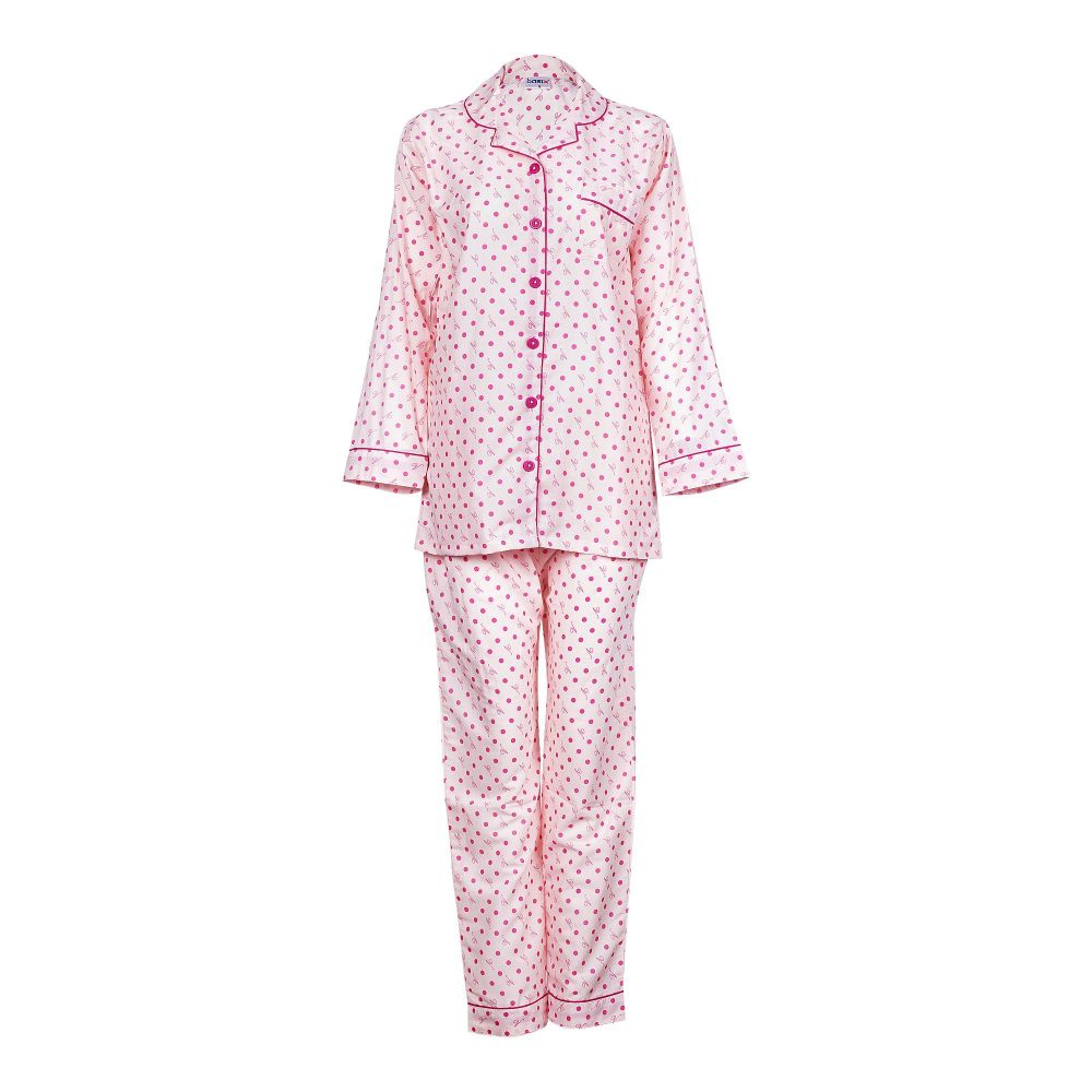 Basix Women Loungewear Sweetie Pink Polka Dots, 2-Pack Set, LW-572