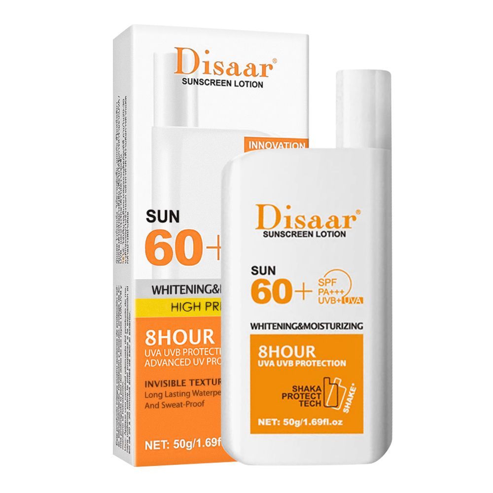 Disaar Whitening & Moisturizing SPF60 Sunscreen Lotion, DS5121, 50g