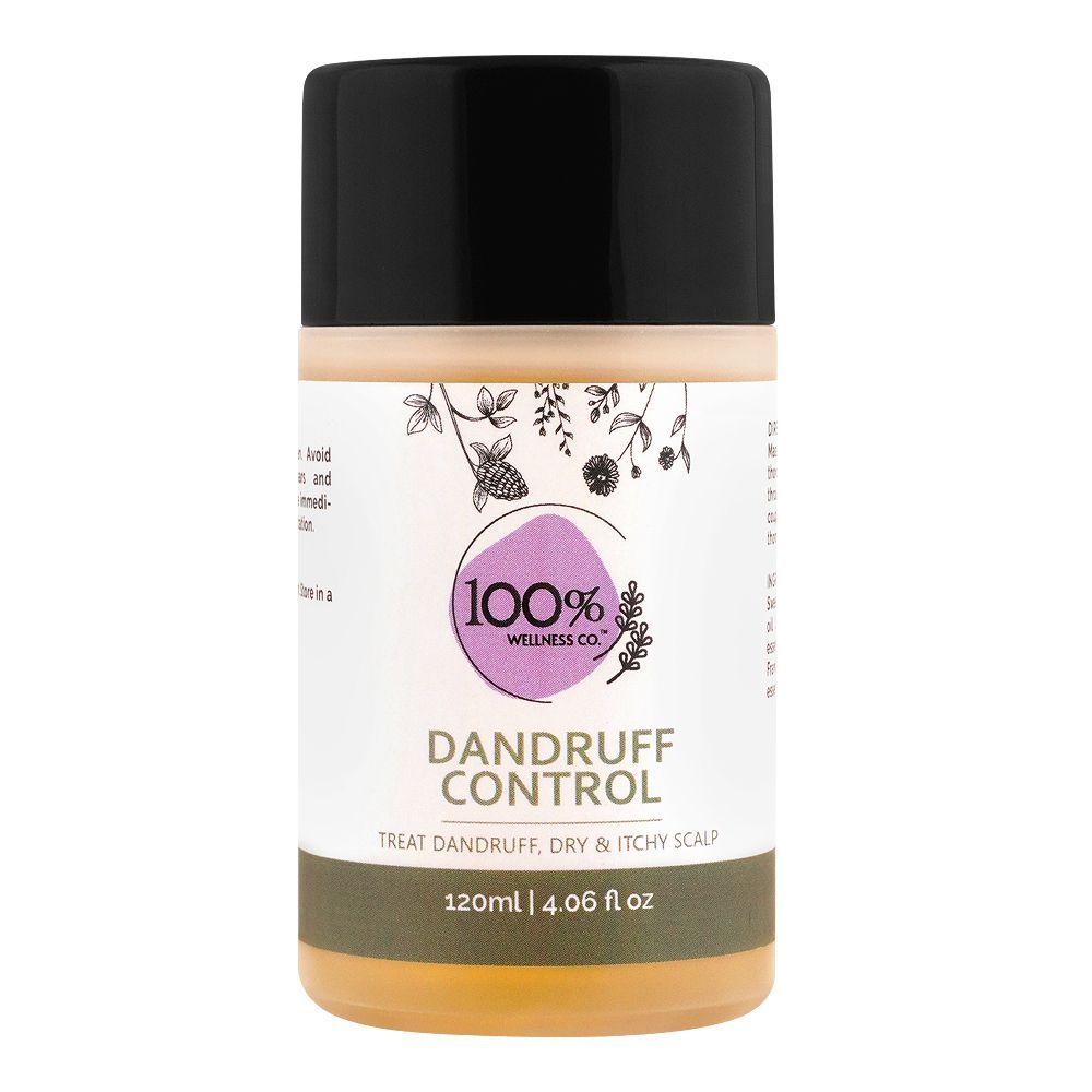 100% Wellness Co Dandruff Control Treat Dandruff, Treat Dry & Itchy Scalp, 120ml