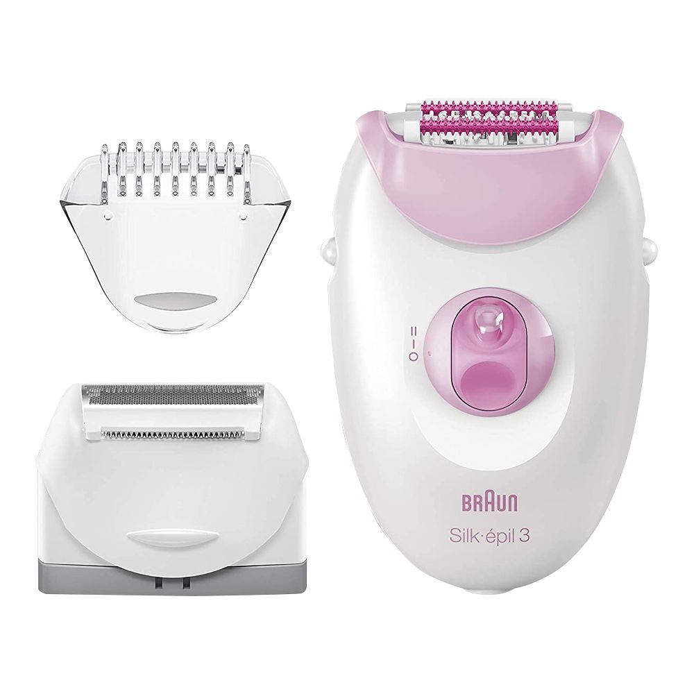 Braun Silk Epil 3 Legs & Body Epilator White/Pink - 3270